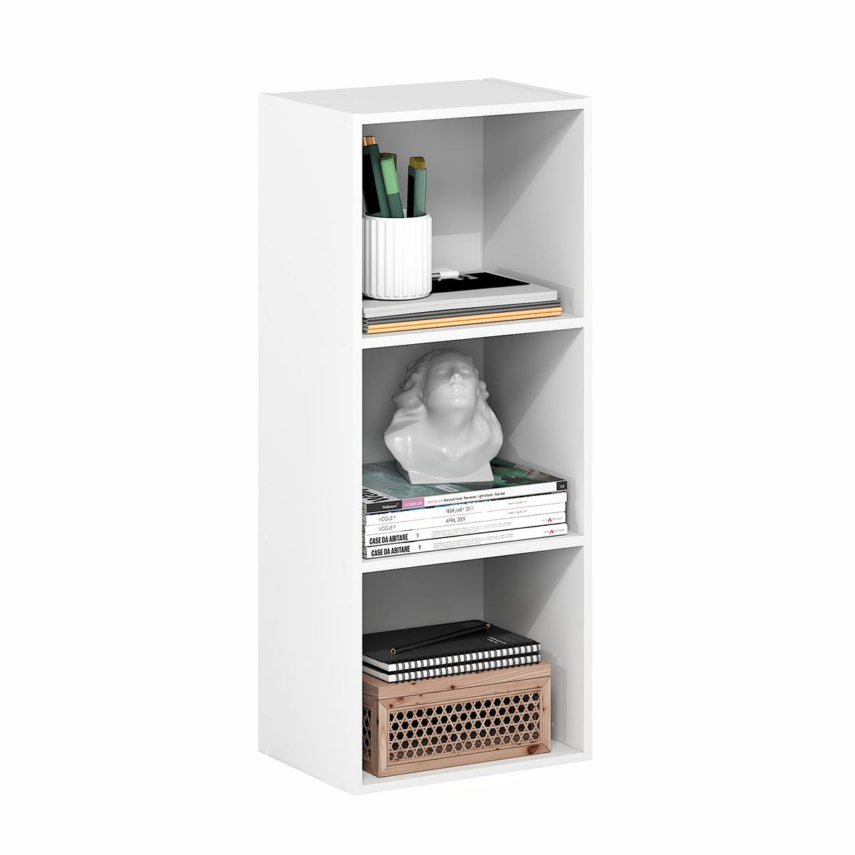 Furinno LUDER white finish fits modern interiors and is easy to wipe clean