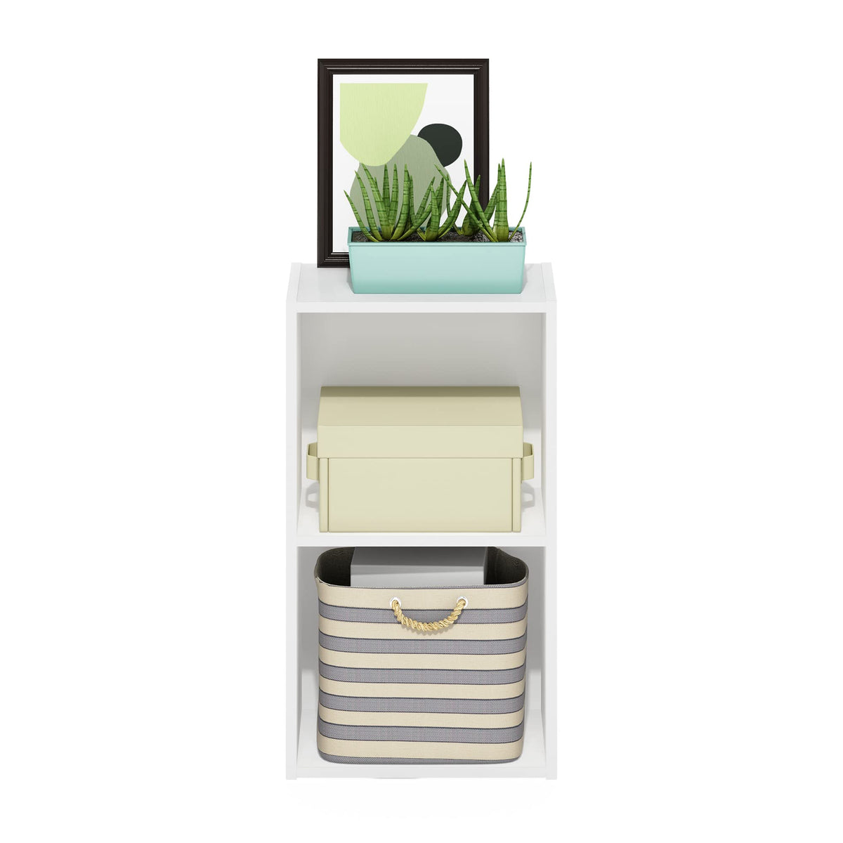 Furinno PASIR close-up of sturdy back panel in white.