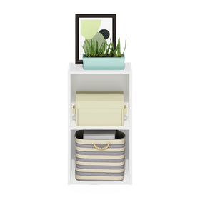 Furinno PASIR close-up of sturdy back panel in white.