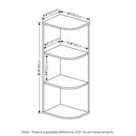 Furinno Pasir open shelves display books and decor with a clean, organized look.
