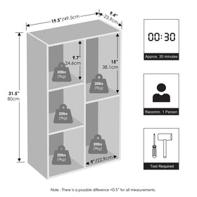 Furinno Reed open cubes for easy storage and visibility