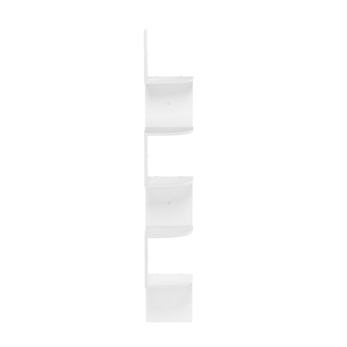 Furinno Rossi shelf displays decor and photos elegantly on 5 tiers.