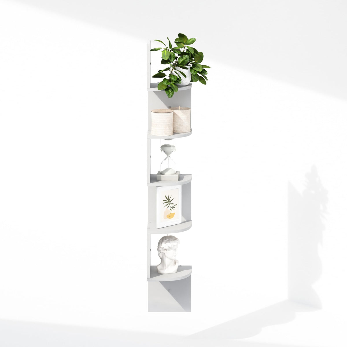 Furinno Rossi floating shelves in wood finish are easy to maintain.