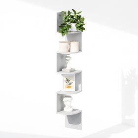 Furinno Rossi radial display with sturdy brackets for organized wall storage.