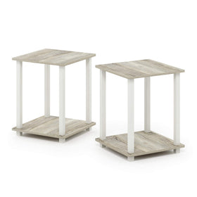 Furinno Simplistic easy-to-assemble end table set saves setup time.