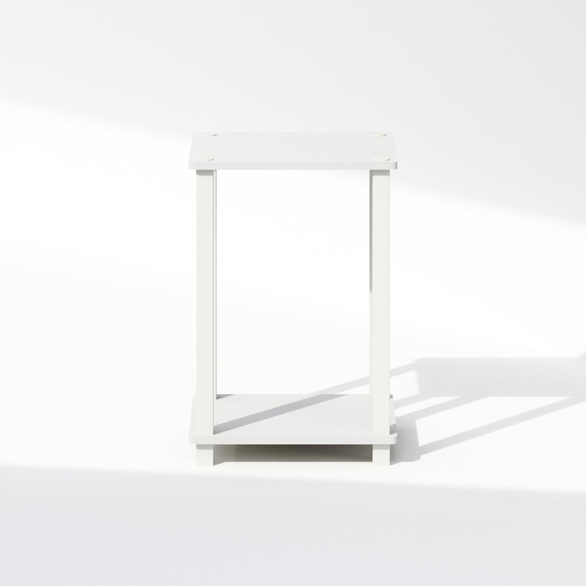 Furinno Simplistic Night Stand in white fits bedrooms, dorms, and small spaces.