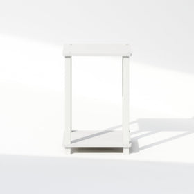 Furinno Simplistic Night Stand in white fits bedrooms, dorms, and small spaces.