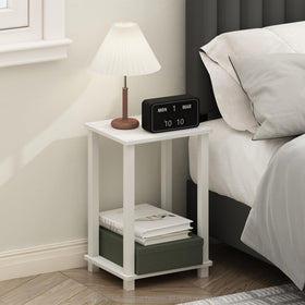 Furinno Simplistic Night Stand open shelf front view for bedside organization.
