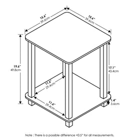 Furinno Simplistic bedside tables fit small rooms.