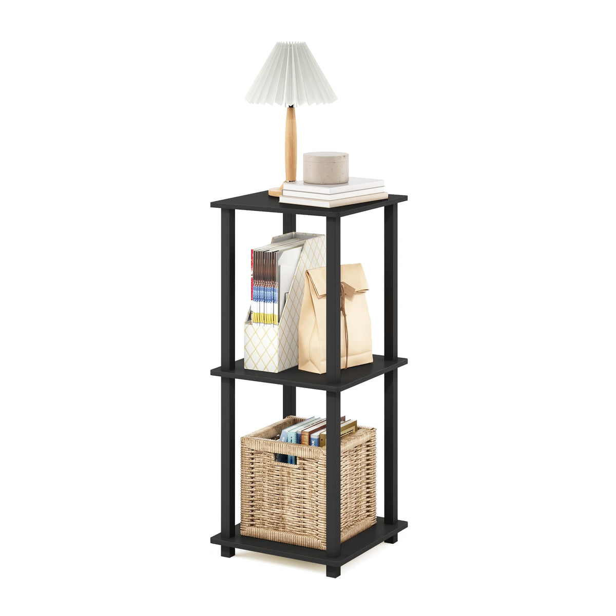 Furinno Simplistic side table with rounded corners for safety.