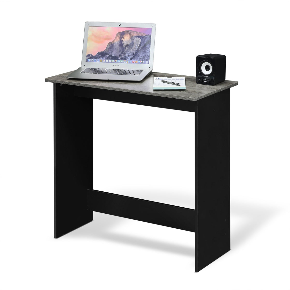 Furinno SIMPLISTIC small desk front view shows compact setup for cozy rooms.