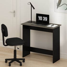 Furinno SIMPLISTIC small desk knee room showcases comfortable seating and writing area.