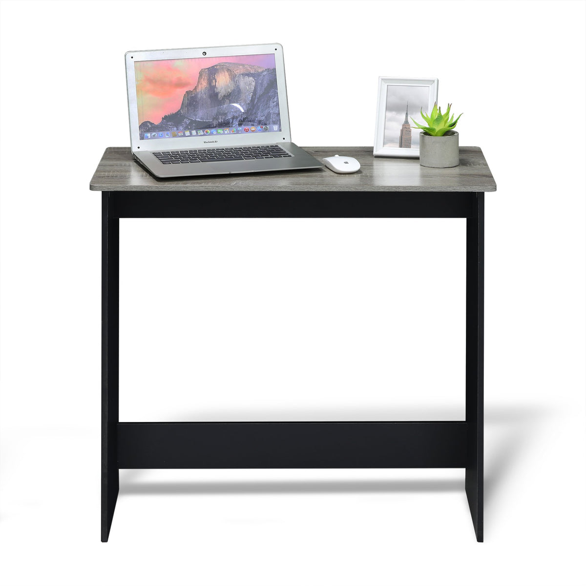Furinno SIMPLISTIC small desk wood grain texture emphasizes warm French oak aesthetic.