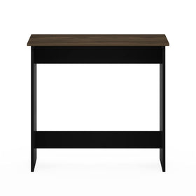 Furinno Simplistic Study Table in Columbia Walnut, open knee space for seated tasks