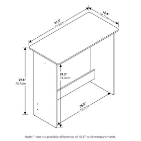Furinno Simplistic Study Table in Columbia Walnut, boxed packaging ready for assembly