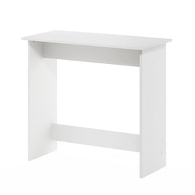 Furinno Simplistic Study Table in white, dorm room, space-saving study solution.