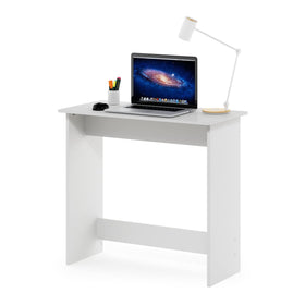 Furinno Simplistic Study Table in white, top view, ideal for compact home offices.