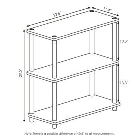 Furinno Turn-N-Tube corner shelf Espresso fits small rooms and keeps books organized.
