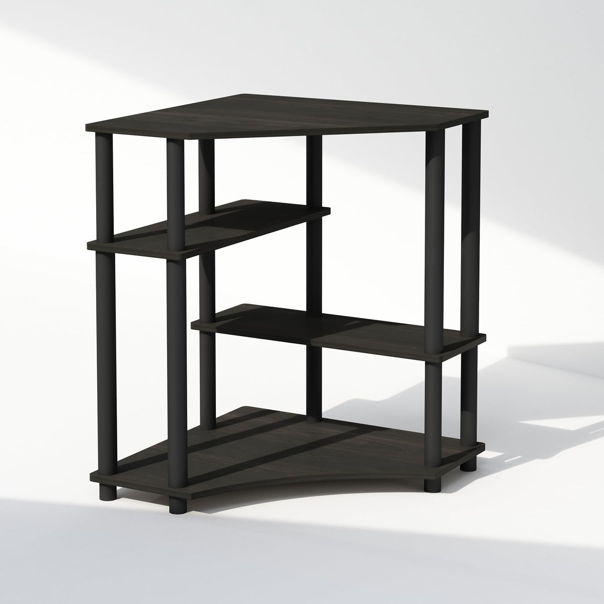 Furinno Turn-N-Tube espresso open-back design aids cable management