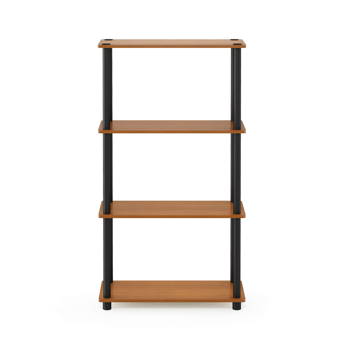 Furinno Turn-N-Tube light cherry and black finish adds modern room appeal