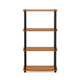 Furinno Turn-N-Tube light cherry and black finish adds modern room appeal