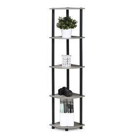Furinno Turn-N-Tube organized shelf with frames and essentials