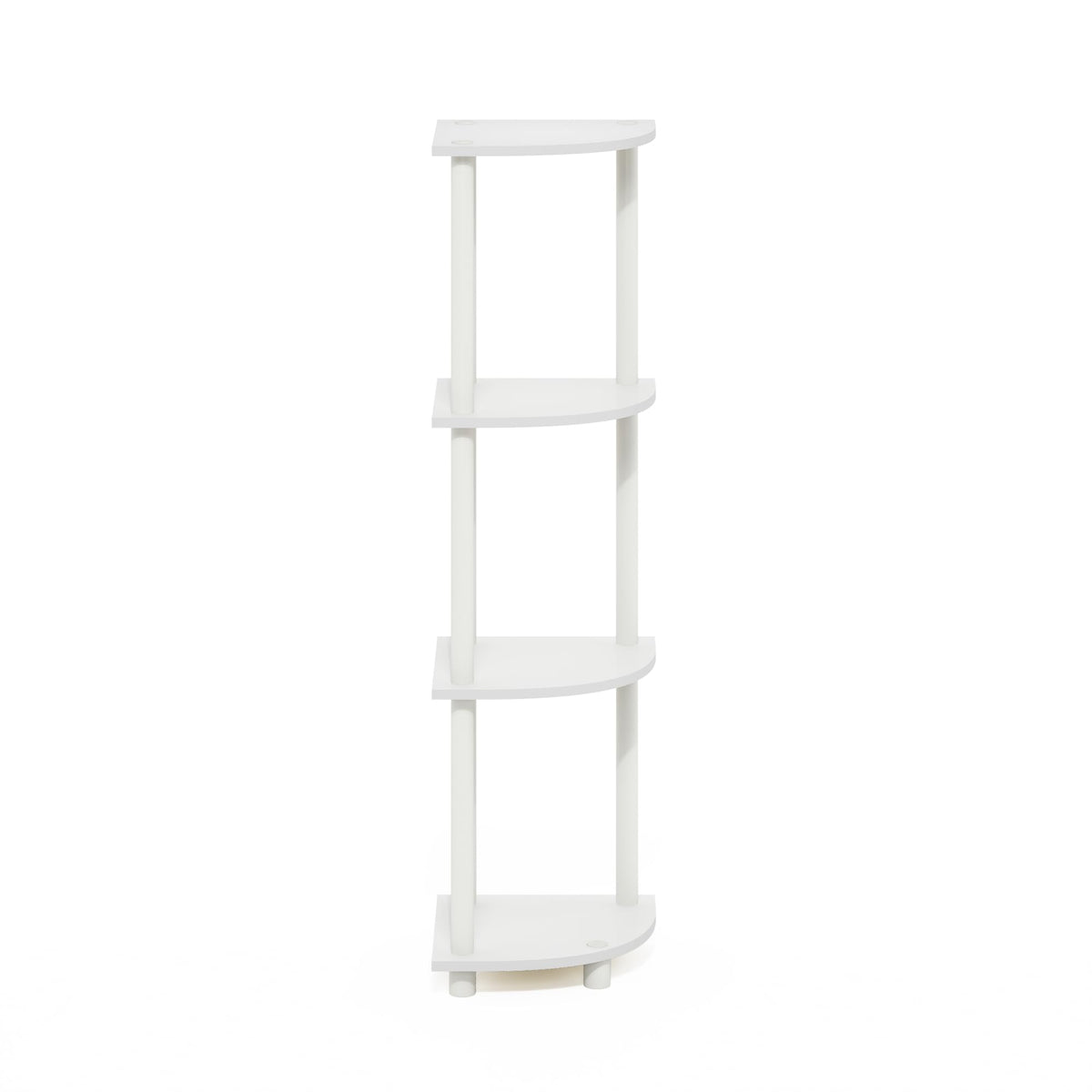 Furinno Turn-N-Tube shelf holding lightweight decor items safely.