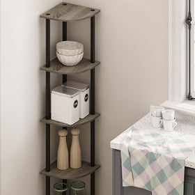 Furinno Turn-N-Tube in a living room setup displays decor and books