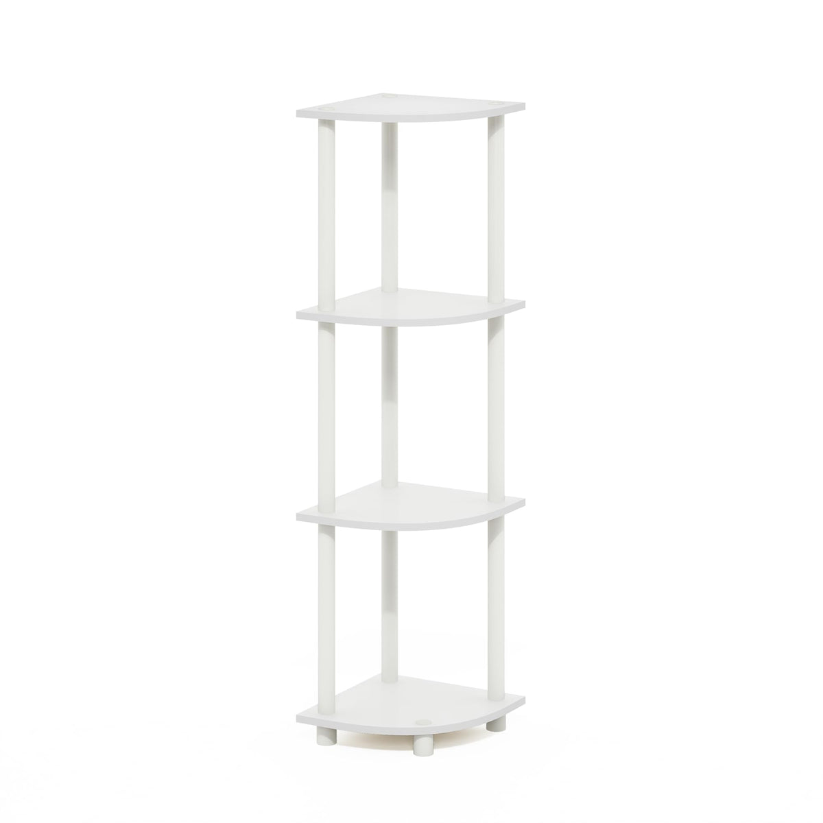 Furinno Turn-N-Tube shelf dimensions 11.6D x 11.6W x 43.5H inches.