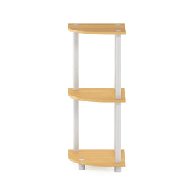 Compact dimensions of 11-6x11-6x29-6 beech corner shelf