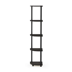 Dimensions of the unit show slim footprint and tall vertical storage.