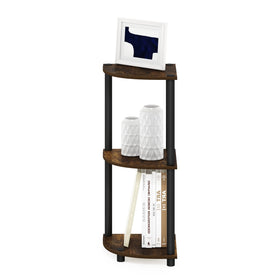 Furinno Turn-N-Tube living room display optimizes vertical storage and organization.