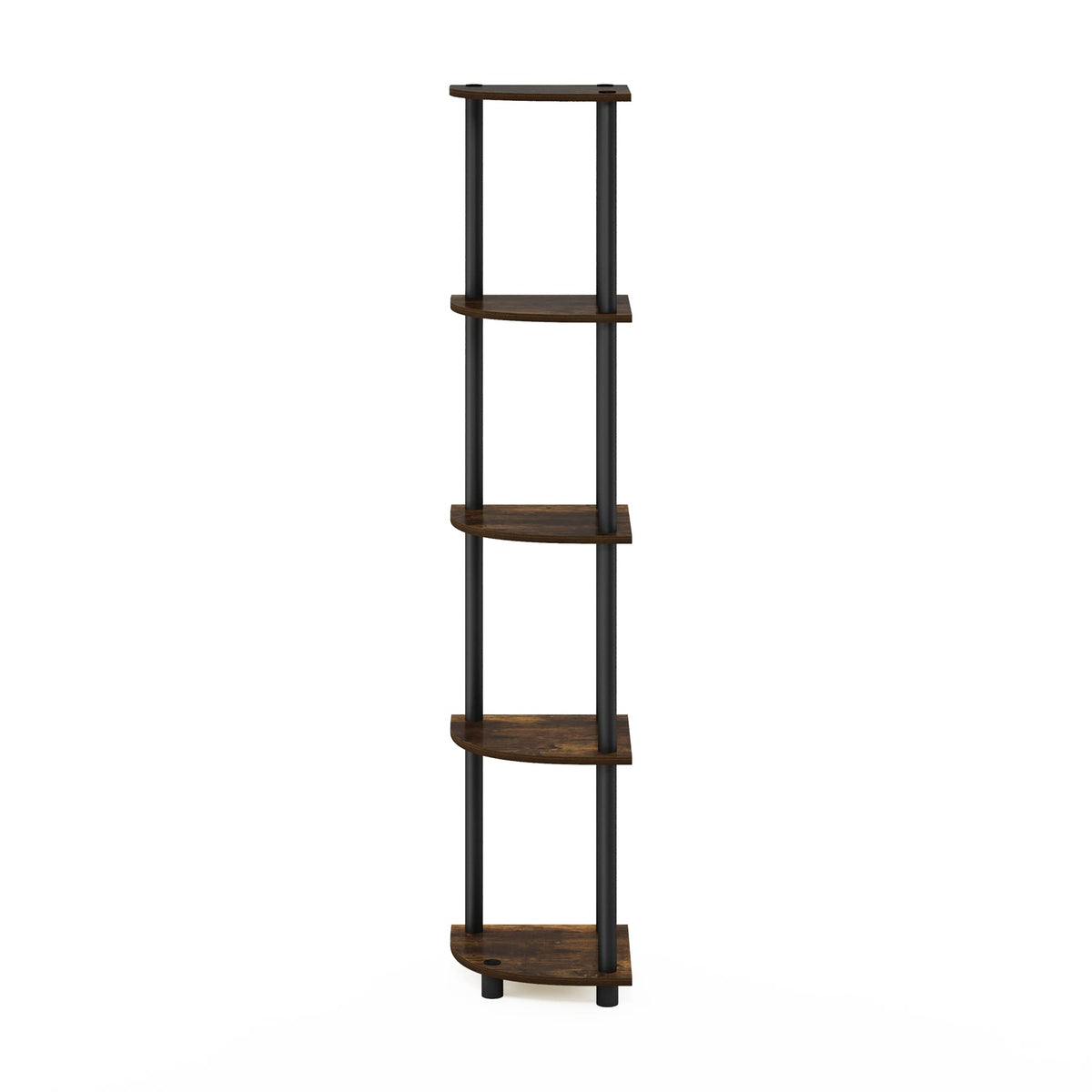 Furinno Turn-N-Tube open storage display keeps corners airy and organized.