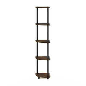 Furinno Turn-N-Tube open storage display keeps corners airy and organized.