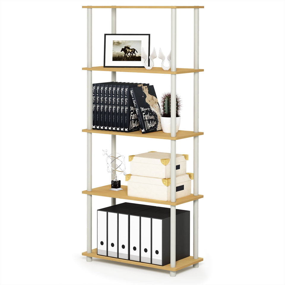 Furinno Turn-N-Tube shelf assembly-easy enables fast setup and space-saving storage.