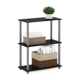Furinno Turn-N-Tube corner shelf design maximizes tight spaces with organized storage.