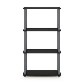 Furinno TURN-N-TUBE dimensions 43-25h in black optimize vertical storage.