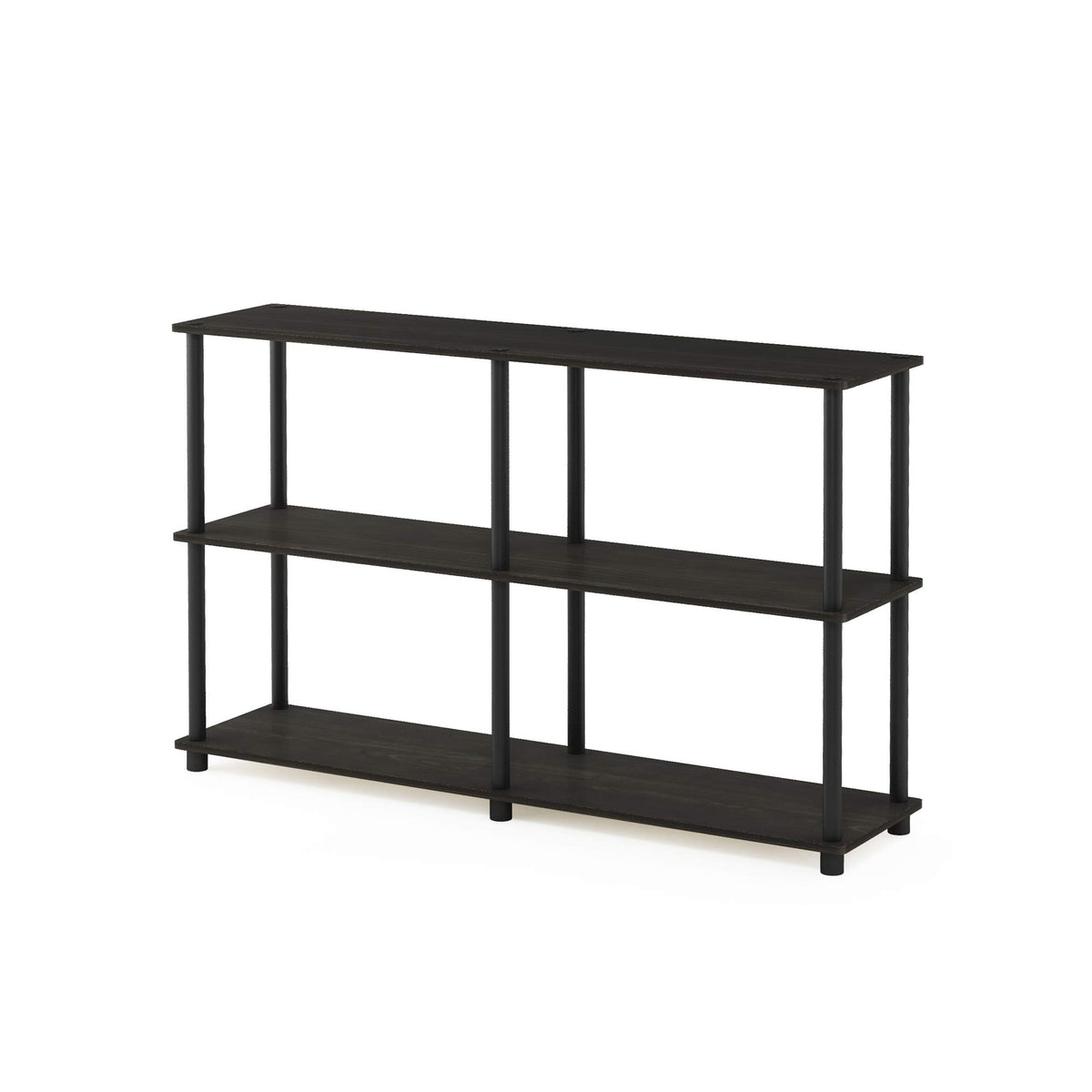 Furinno Turn-N-Tube in a living room setup demonstrates open storage for décor.