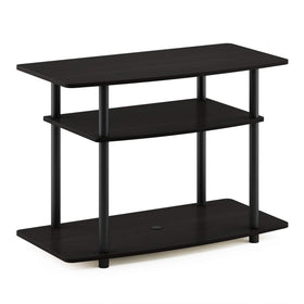 Furinno Turn-N-Tube stand espresso finish suits living rooms.
