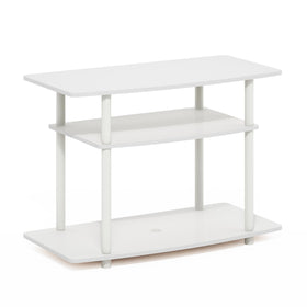 Furinno Turn-N-Tube TV stand with cable management to reduce clutter.