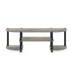 Furinno TURN-S-TUBE TV Stand dimensions 47-25 inches wide by 13-4 inches deep.