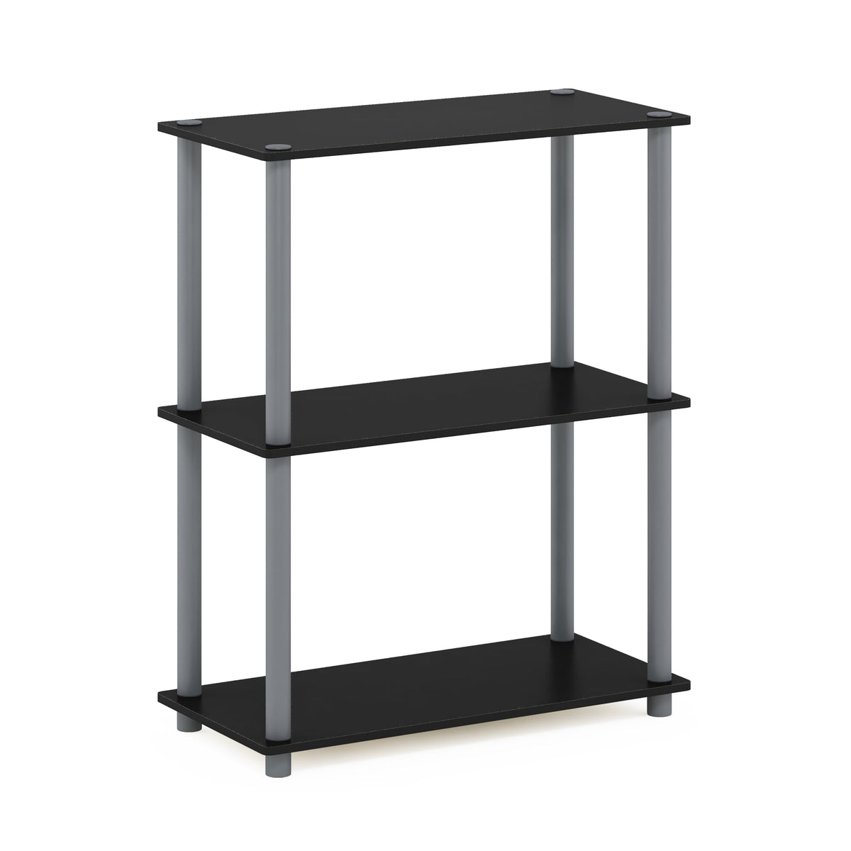 Furinno Turn-N-Tube supports 15 lbs per shelf for sturdy storage.