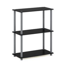 Furinno Turn-N-Tube supports 15 lbs per shelf for sturdy storage.