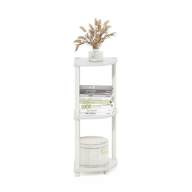 Furinno Turn-N-Tube white finish adds clean space-saving style