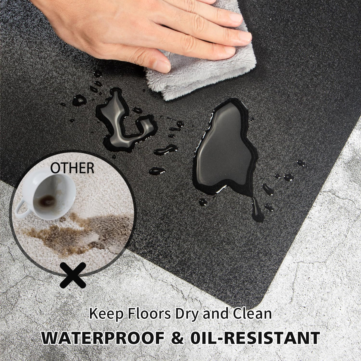 FURKIT durable plastic rug protector resists scratches in busy spaces