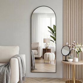 Furnbar aluminum frame full-length mirror balances durability and lightness.