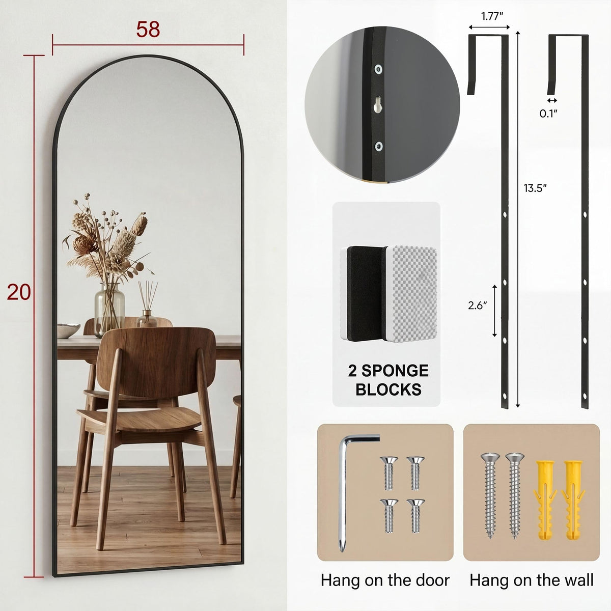 Furnbar HD imaging mirror for clear reflections.