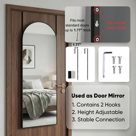 Furnbar versatile placement mirror for hang, lean, or stand layouts.