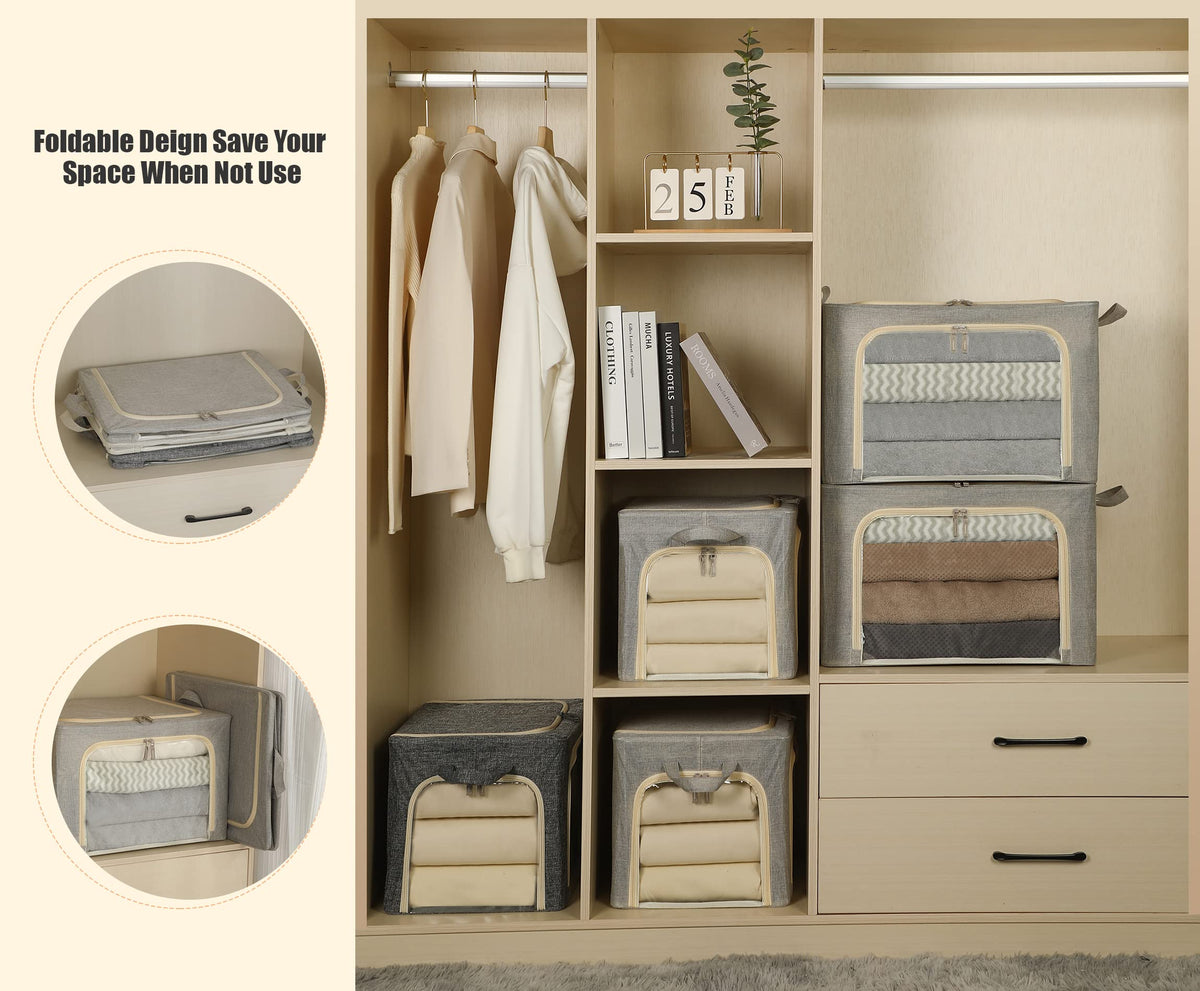Furnhome 66L capacity with 19.7x15.7x13 inch dimensions for larger clothing storage
