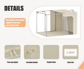 Furnhome bin with lid and zippers for secure storage.